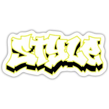 Style - Sticker taille S (10 x 10 cm) - blanc mat - Devant