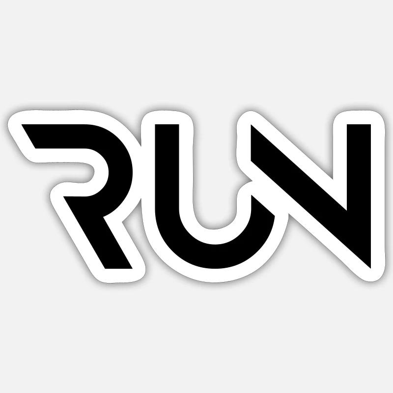 COURIR - Sticker taille S (10 x 10 cm) - blanc mat