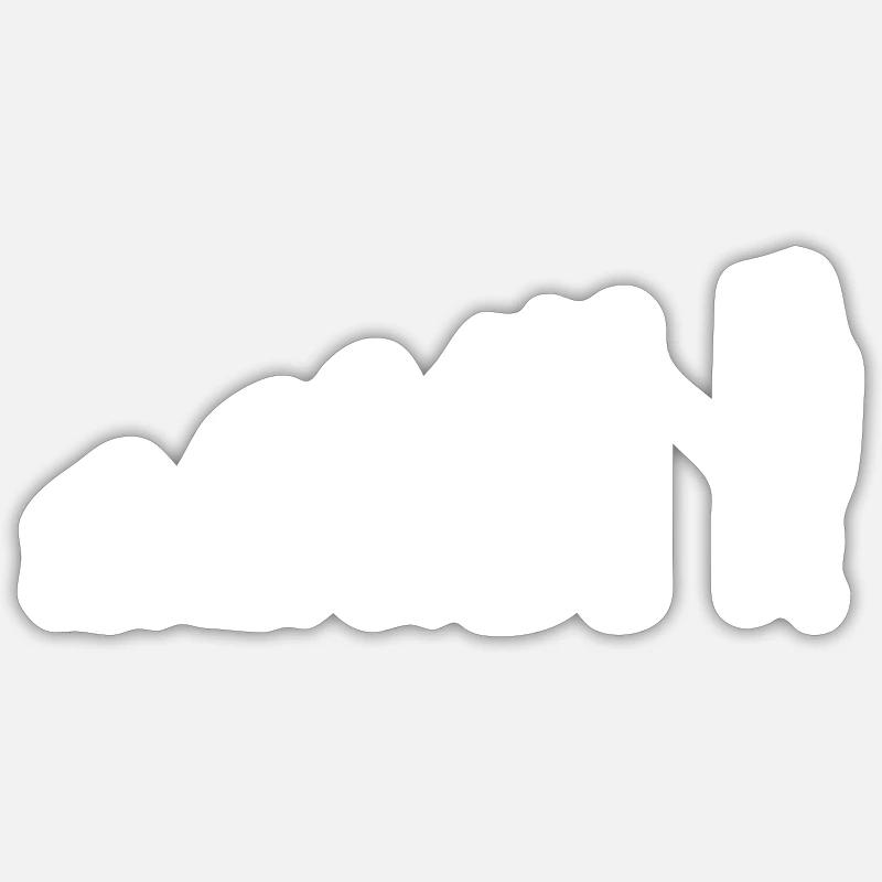 Neanderthal Cavemen Gift Evolution - Sticker size S (10 x 10 cm) - white matte