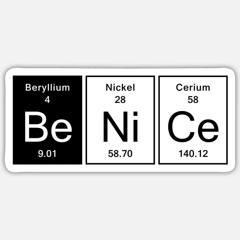Nice - Be Nice - Sticker size S (10 x 10 cm) - white matte