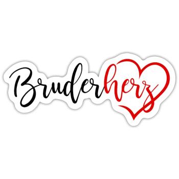 Brother's Heart - Sticker size S (10 x 10 cm) - white matte - Front