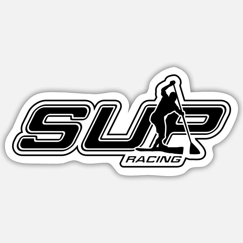 sup noir de contour de course Sticker taille S (10 x 10 cm)