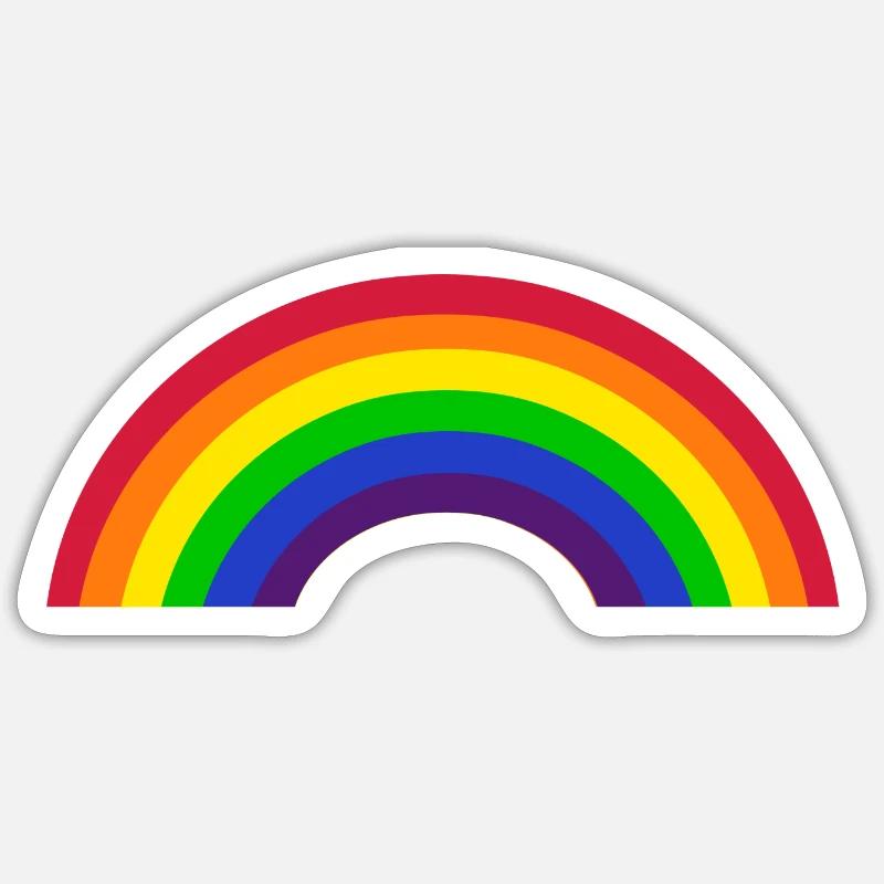 Rainbow - Sticker size S (10 x 10 cm) - white matte