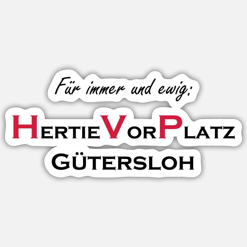 Gütersloh HVP - Sticker taille S (10 x 10 cm) - blanc mat