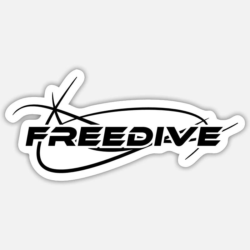 Freedive - Sticker taille S (10 x 10 cm) - blanc mat