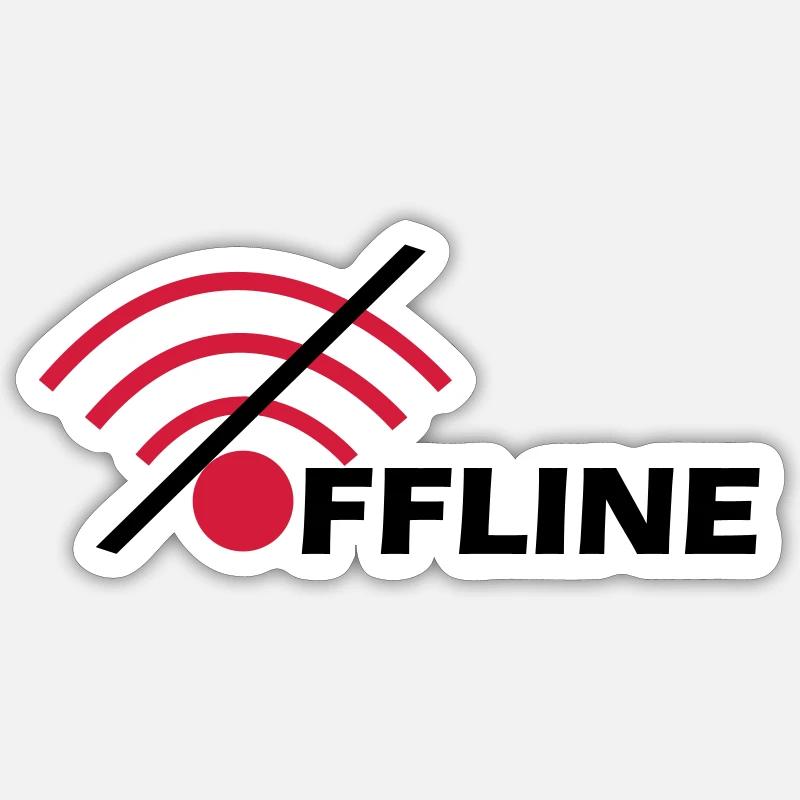 Offline - Sticker size S (10 x 10 cm) - white matte
