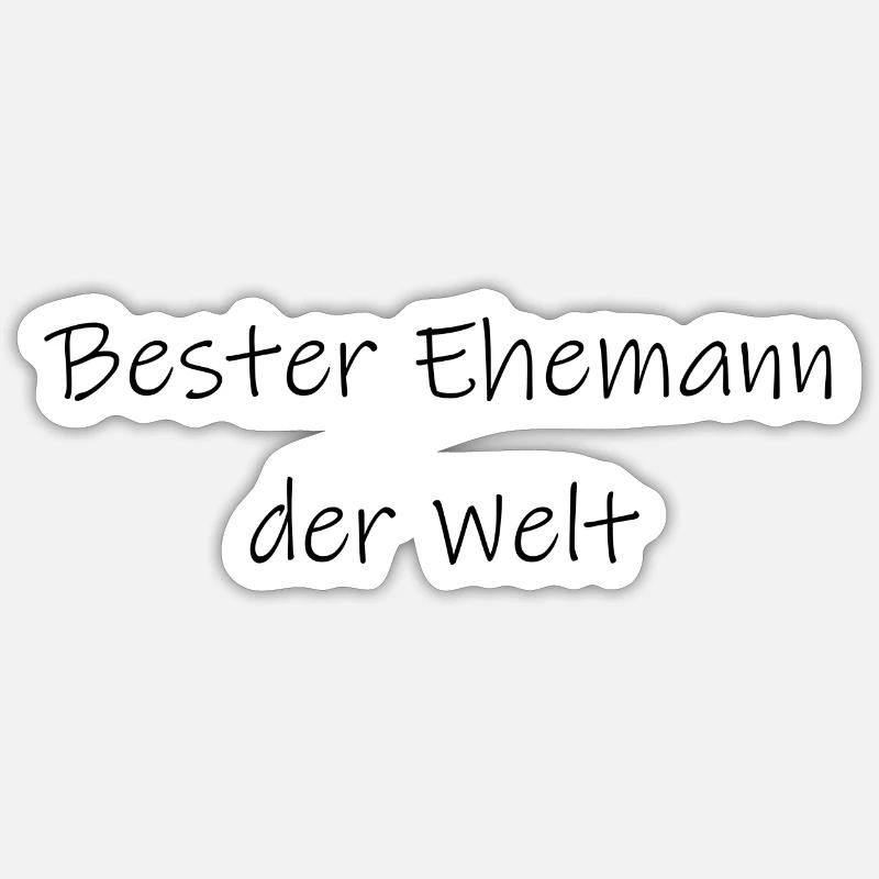 Bester Ehemann - Sticker Größe S (10 x 10 cm) - Mattweiß