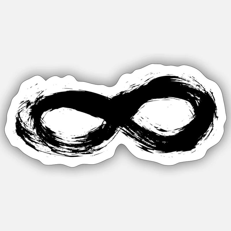 Infinity. Infinity. Infinity. Huit. Sticker taille S (10 x 10 cm)