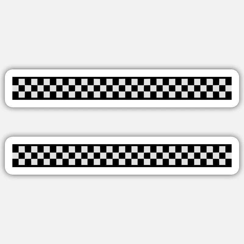 Racing - Sticker taille S (10 x 10 cm) - blanc mat