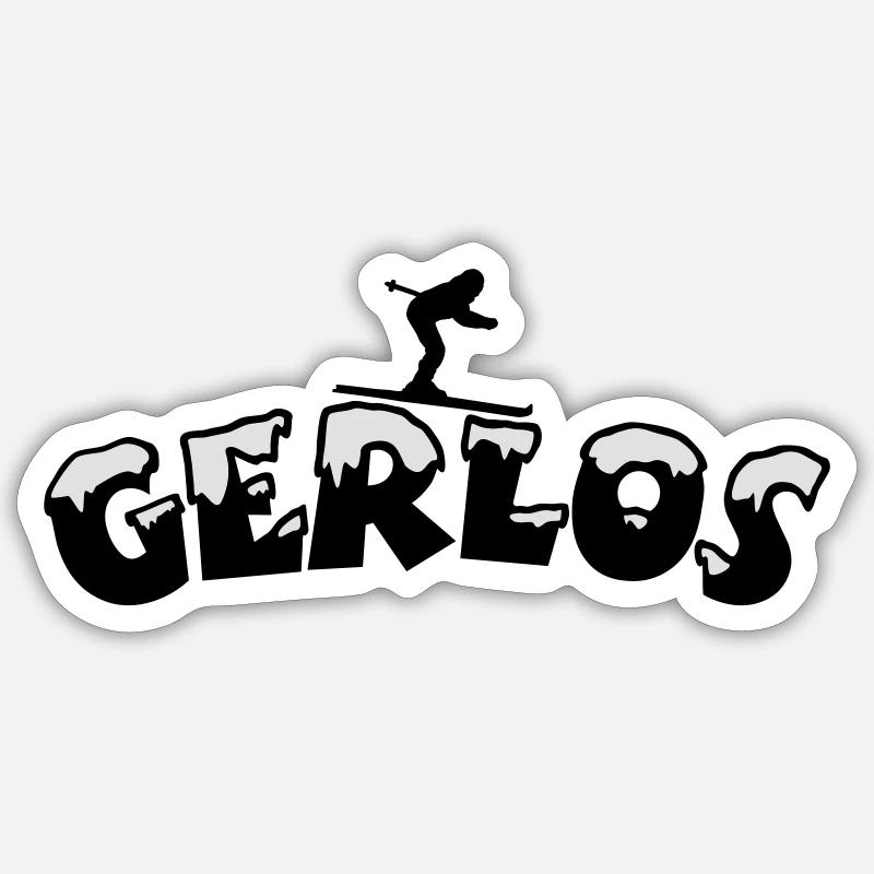 Gerlos Skiing - Sticker size S (10 x 10 cm) - white matte
