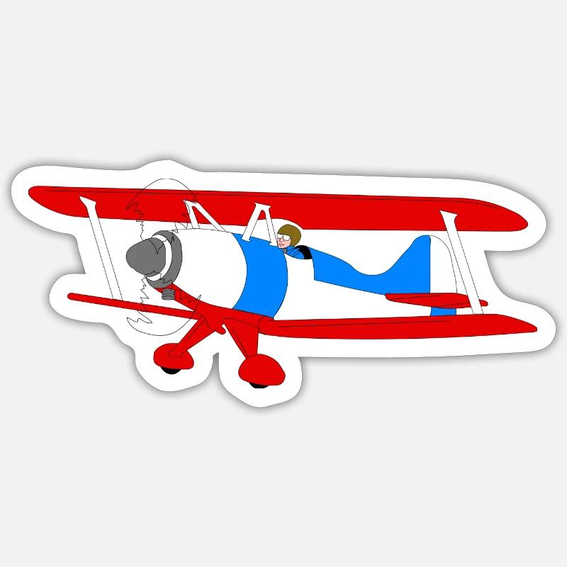 Airplane - Sticker size S (10 x 10 cm) - white matte