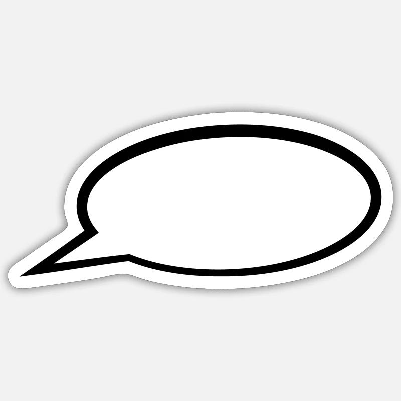 Sprechblase - Sticker Größe S (10 x 10 cm) - Mattweiß