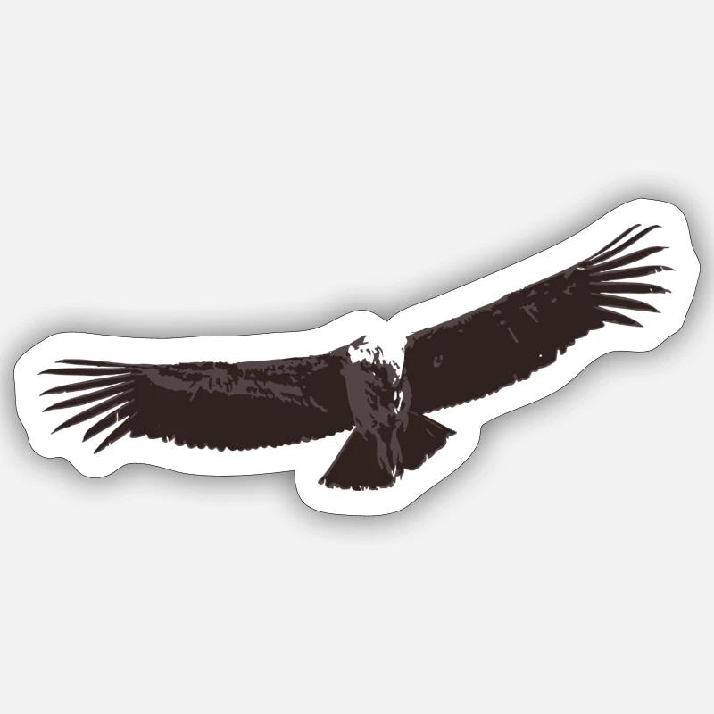 Condor - Sticker size S (10 x 10 cm) - white matte
