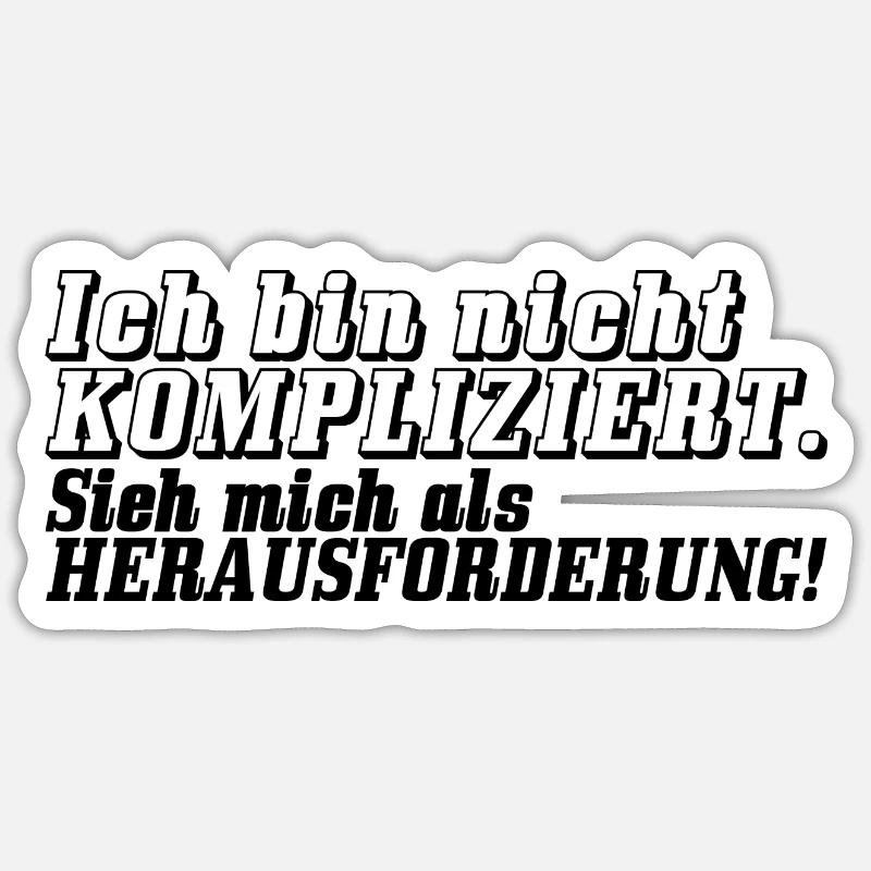 Not complicated - Sticker size S (10 x 10 cm) - white matte