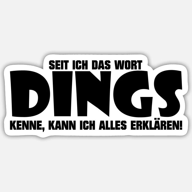 Dings - Sticker taille S (10 x 10 cm) - blanc mat