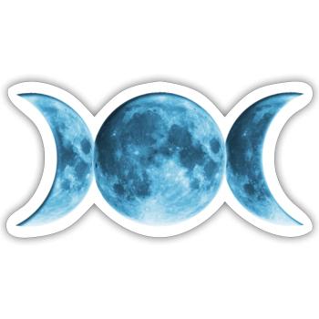 Wicca , pagan, Mond, Vollmond - Sticker Größe S (10 x 10 cm) - Mattweiß - Vorne