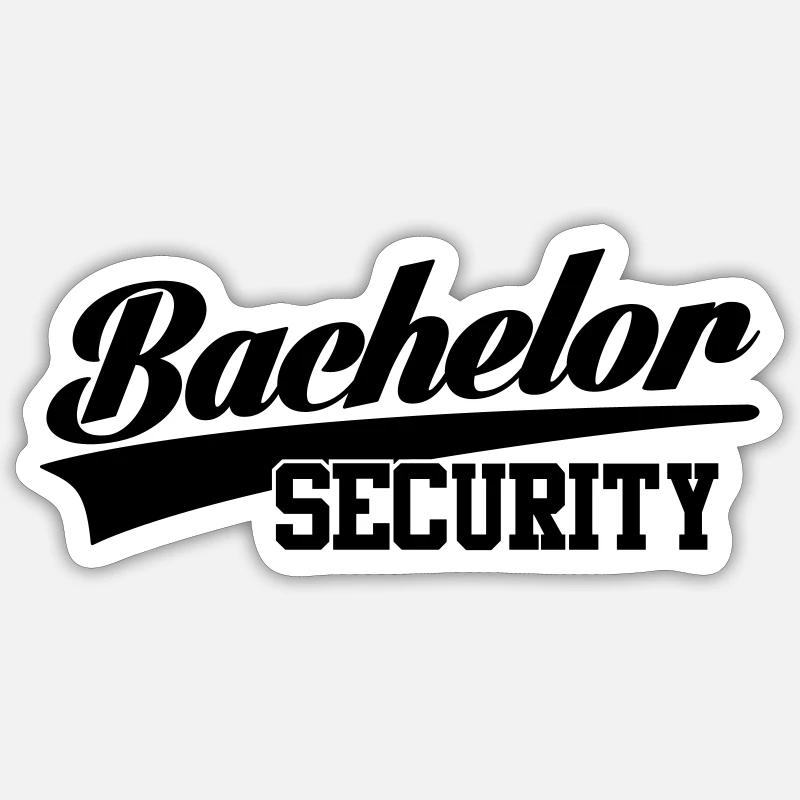 bachelor security Sticker taille S (10 x 10 cm)