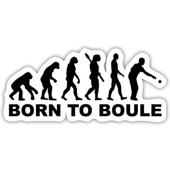 Boule Evolution - Sticker size S (10 x 10 cm) - white matte - Front