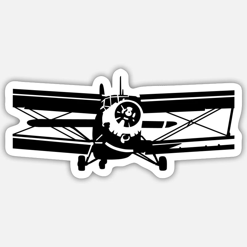 Antonov 2 - Sticker Größe S (10 x 10 cm) - Mattweiß