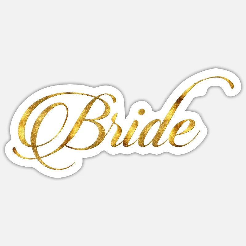 Mariée - Sticker taille S (10 x 10 cm) - blanc mat