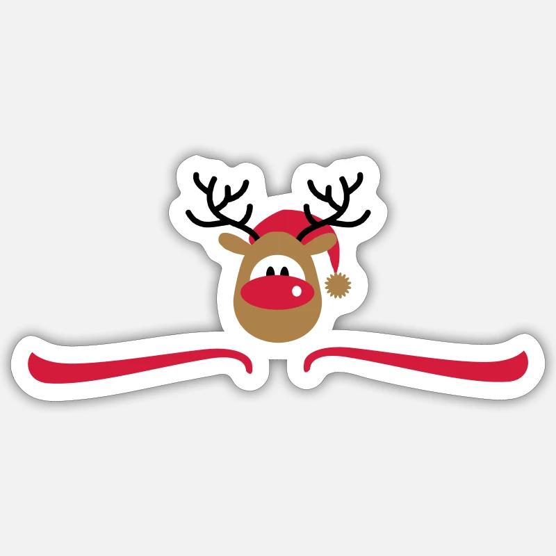 Jour de Noël - Sticker taille S (10 x 10 cm) - blanc mat