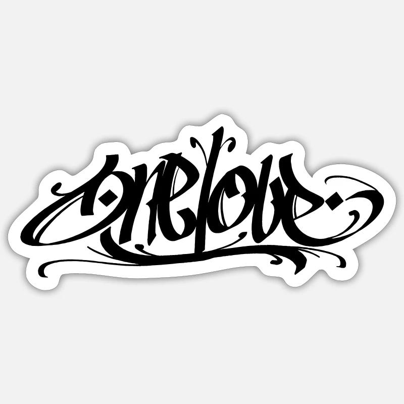 Une écriture manuscrite Sticker taille S (10 x 10 cm)