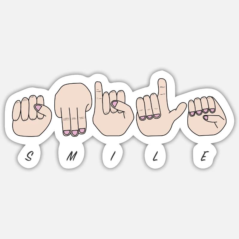 Sign language Sticker size S (10 x 10 cm)