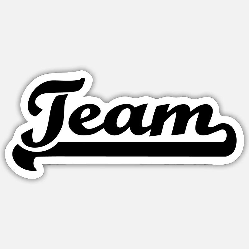 Team - Sticker taille S (10 x 10 cm) - blanc mat