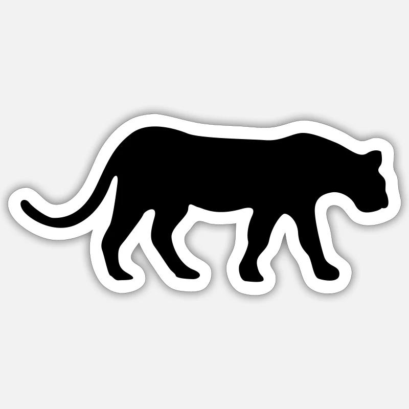 Jaguar - Sticker size S (10 x 10 cm) - white matte