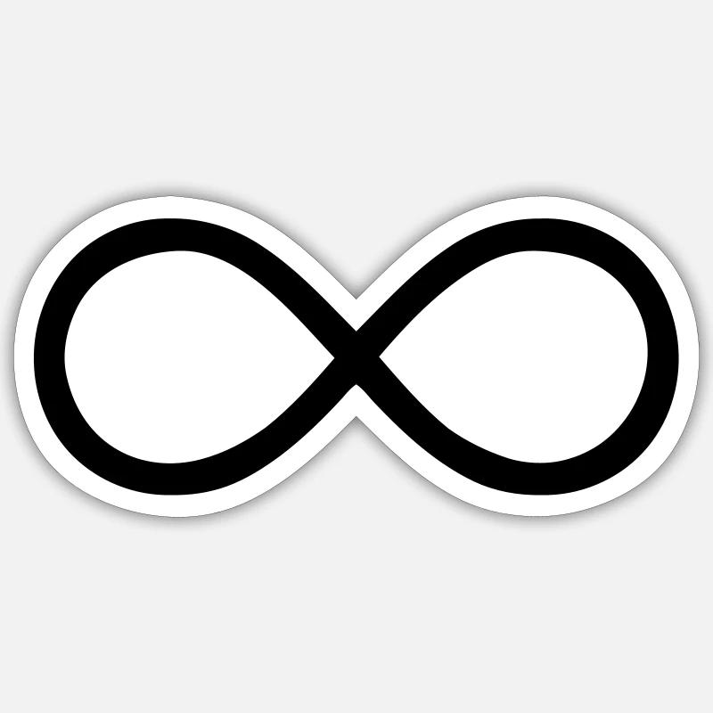Infinity - Sticker size S (10 x 10 cm) - white matte