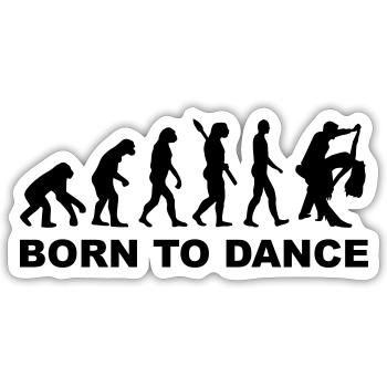 Tanzen - Sticker Größe S (10 x 10 cm) - Mattweiß - Vorne