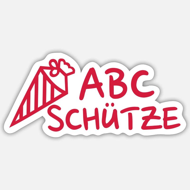 ABC Schütze - Sticker Größe S (10 x 10 cm) - Mattweiß