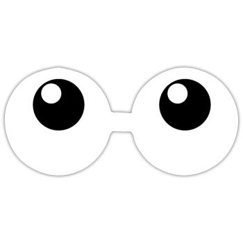 Sweet eyes - Sticker size S (10 x 10 cm) - white matte - Front