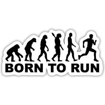 Laufen - Sticker Größe S (10 x 10 cm) - Mattweiß - Vorne