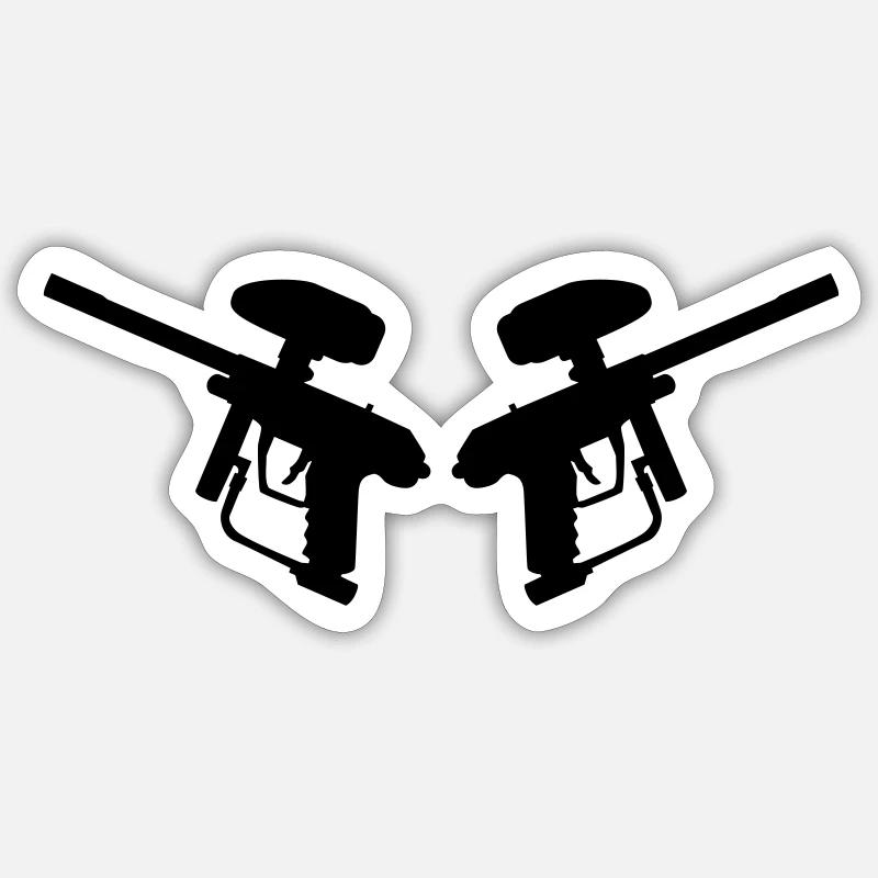 Paintball - Sticker size S (10 x 10 cm) - white matte