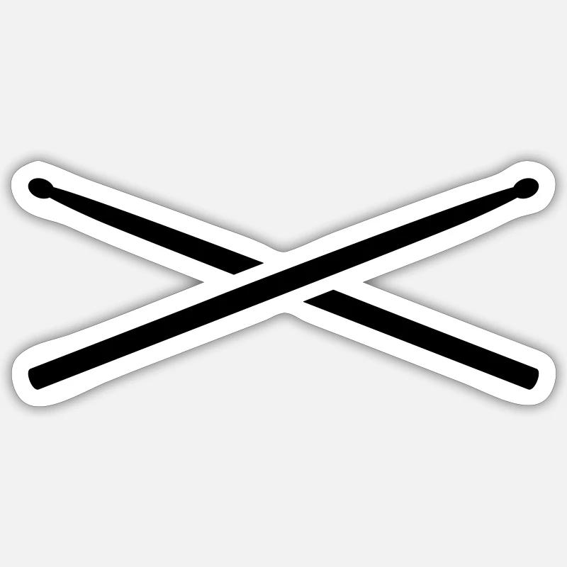 Batterie - Sticker taille S (10 x 10 cm) - blanc mat