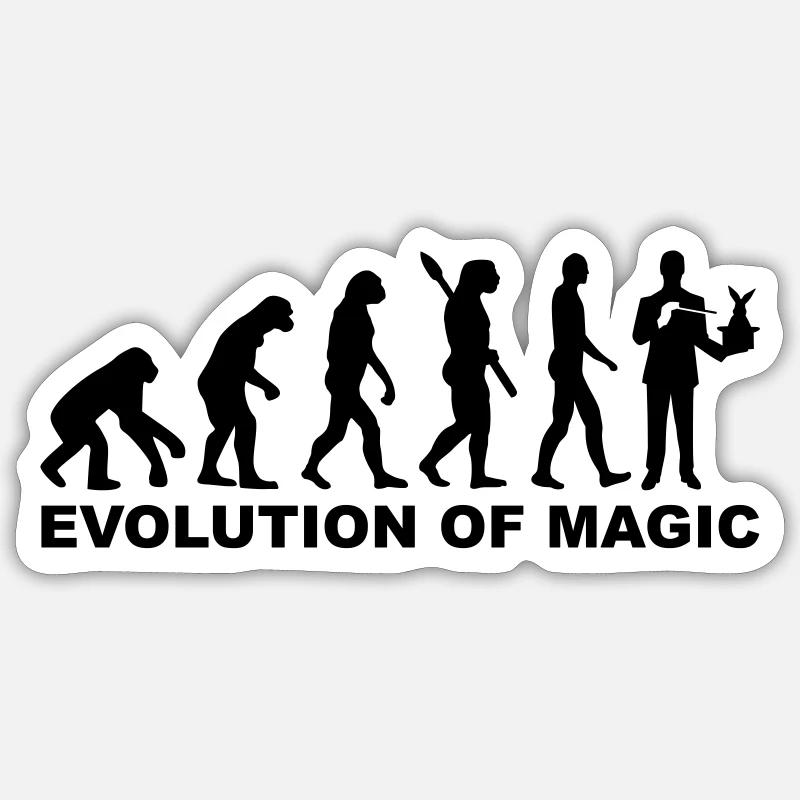 Evolution Magician - Sticker size S (10 x 10 cm) - white matte