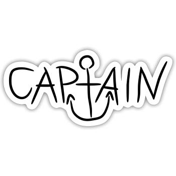 Captain Comic Anker Logo - Sticker size S (10 x 10 cm) - white matte - Front