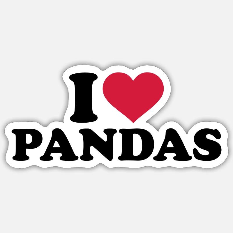Panda - Sticker Größe S (10 x 10 cm) - Mattweiß