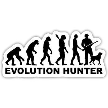 Evolution Hunter - Sticker taille S (10 x 10 cm) - blanc mat - Devant