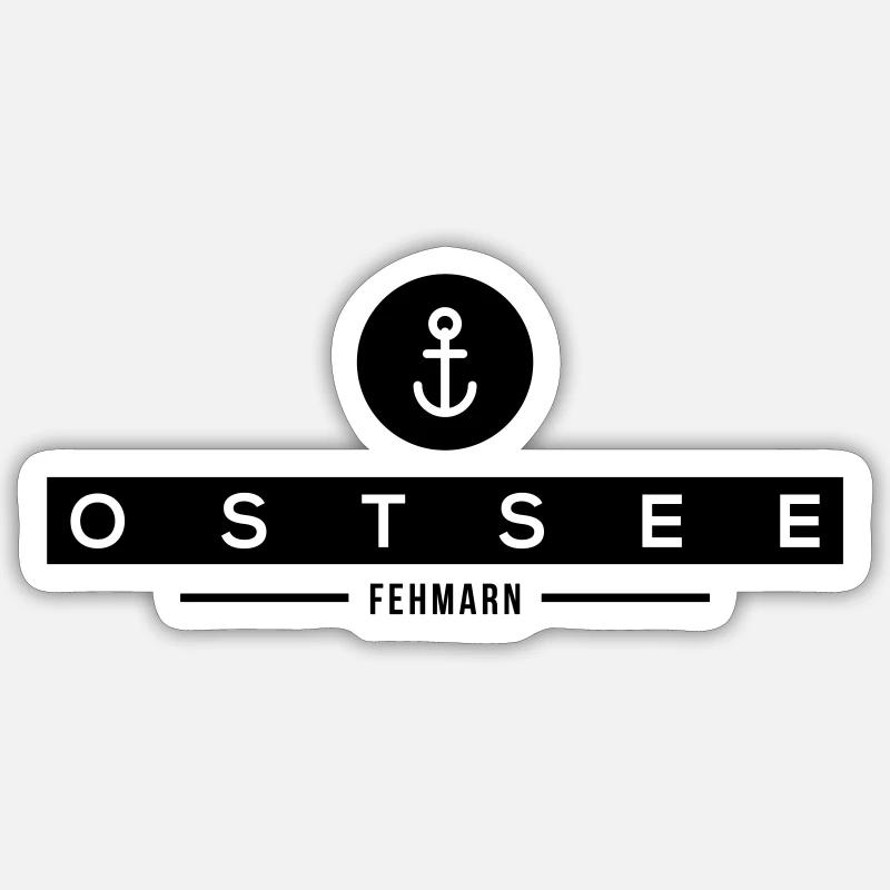 FEHMARN - Sticker Größe S (10 x 10 cm) - Mattweiß