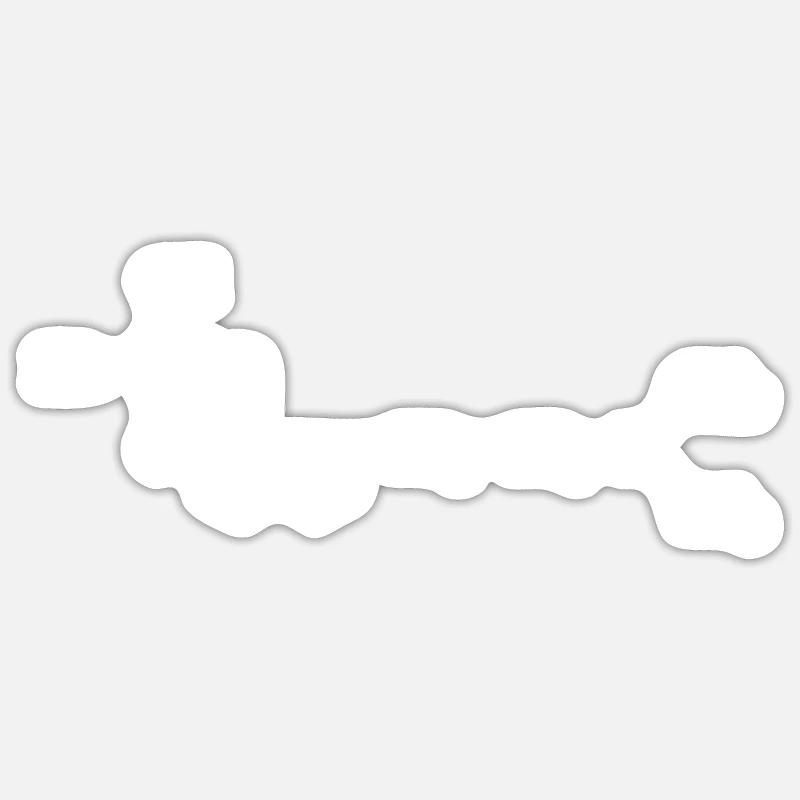 psilocybine molécule magic mushroom trip - Sticker taille S (10 x 10 cm) - blanc mat