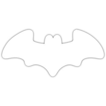Batman Logo Drawing weiß - Sticker Größe S (10 x 10 cm) - Mattweiß - Vorne