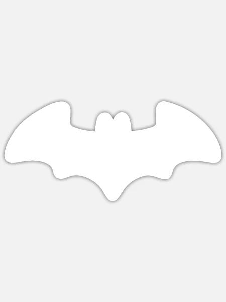 Batman Logo Drawing weiß - Sticker Größe S (10 x 10 cm) - Mattweiß