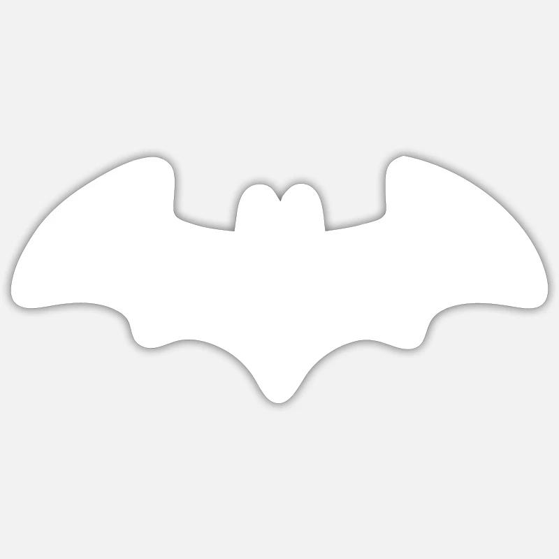 Batman Logo 'Drawing' Tee shirt Femme - Sticker taille S (10 x 10 cm) - blanc mat