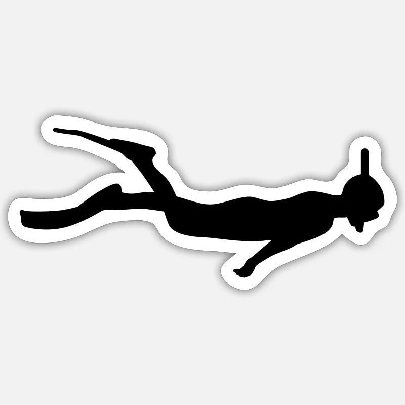 Snorkeling - Sticker size S (10 x 10 cm) - white matte