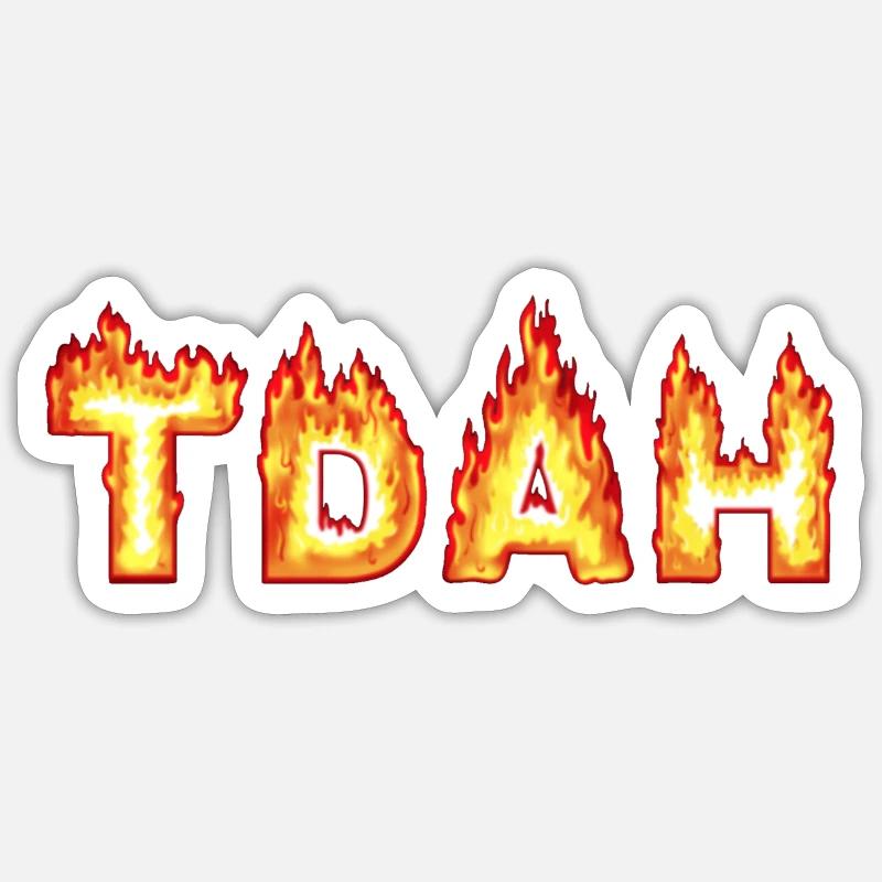 ADHD Flames Sticker size S (10 x 10 cm)