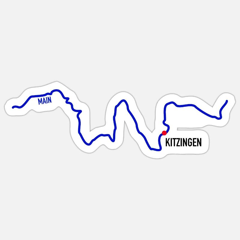 Kitzingen Main - Sticker size S (10 x 10 cm) - white matte
