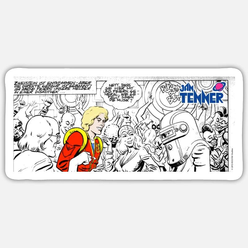 Jan Tenner Comic Mug Sticker size S (10 x 10 cm)