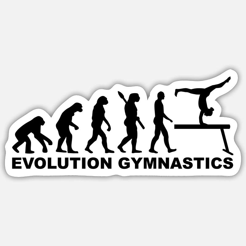 Evolution Gymnastics - Sticker size S (10 x 10 cm) - white matte
